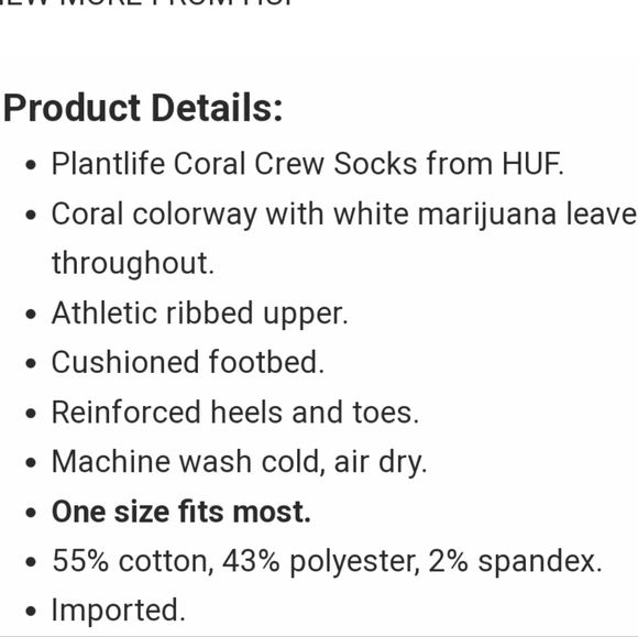 NWT Men's HUF Plantlife Crew Socks - Picture 13 of 14